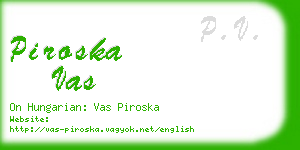 piroska vas business card
